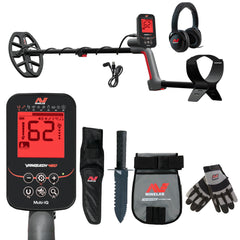 Minelab VANQUISH 460 Waterproof Multi-Frequency Metal Detector + Minelab Adventure Pack - digger, gloves, pouch