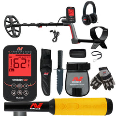 Minelab VANQUISH 460 Waterproof Multi-Frequency Metal Detecto + PRO-FIND 35 Pinpointer and Adventure Pack