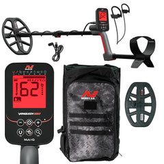 Minelab VANQUISH 560 Pro Pack Waterproof Multi-Frequency Metal Detector with V12x Coil, V8x Coil, and Minelab Backpack