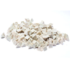 Raytech White Pyramid Tumbling Media – Precision Finishing for Vibratory Tumblers