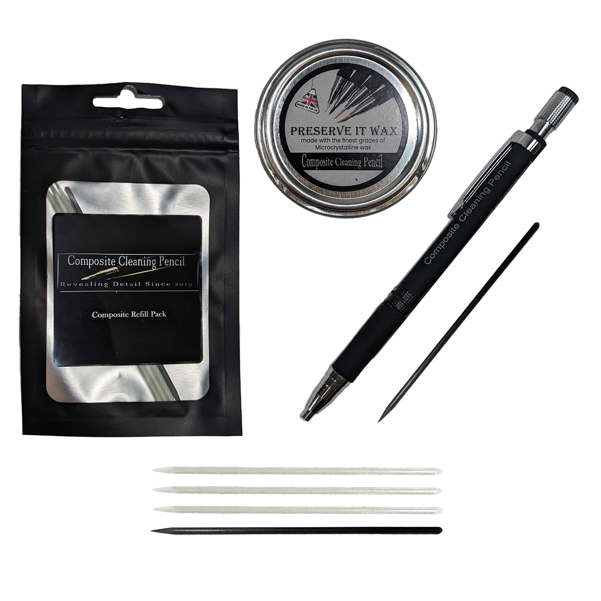 Composite Cleaning Pencil Kit with Preserve It Wax