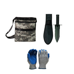 Metal Detecting Kit - Gloves, Pouch, and Digger