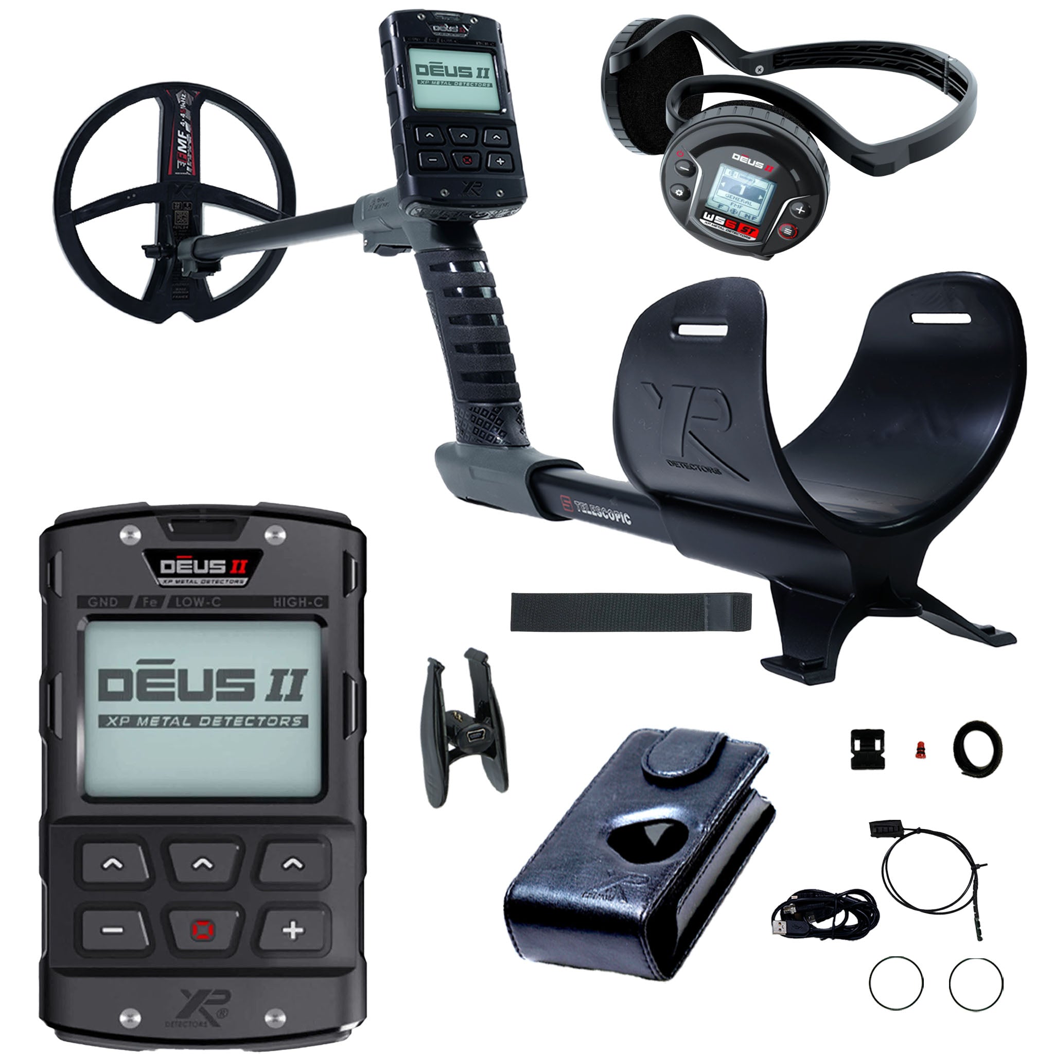 XP DEUS II Fast Multi Frequency WS6-ST Metal Detector with 9" FMF Search Coil