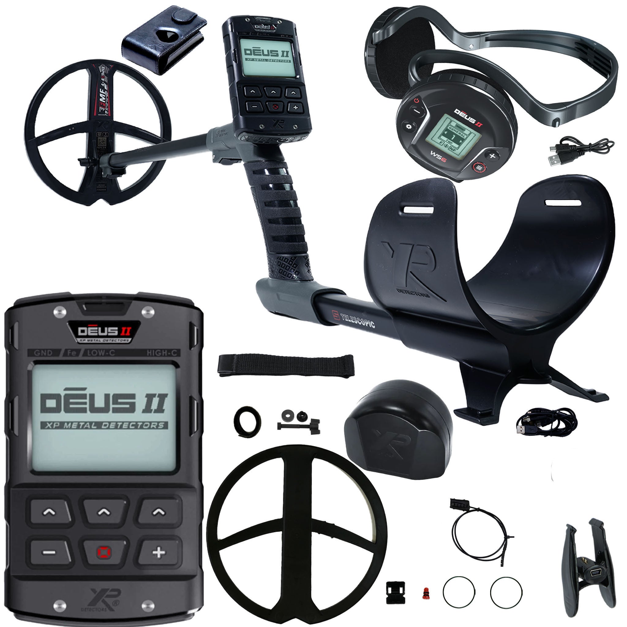 XP DEUS II Fast Multi Frequency Metal Detector with 9" FMF Search Coil
