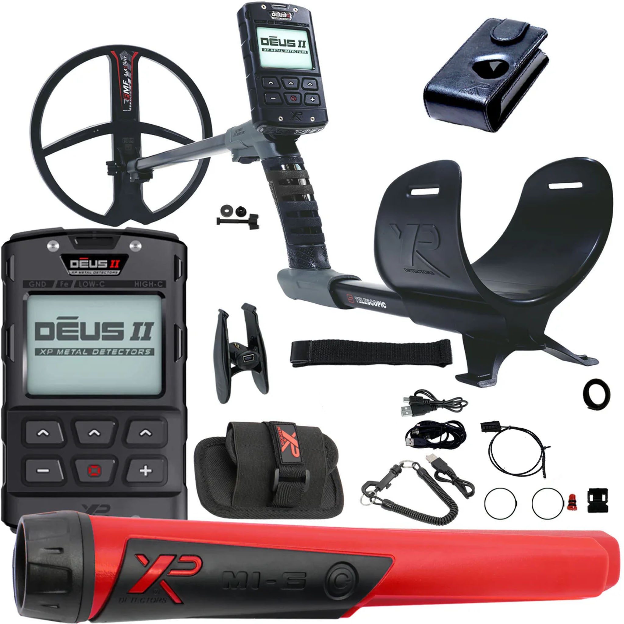 XP DEUS II Fast Multi Frequency RC Metal Detector with 11" FMF Search Coil