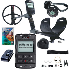 XP DEUS II Fast Multi Frequency Metal Detector with 11" FMF Search Coil, MI-6 Pinpointer, and BH-01 Bone Conduction Headphones