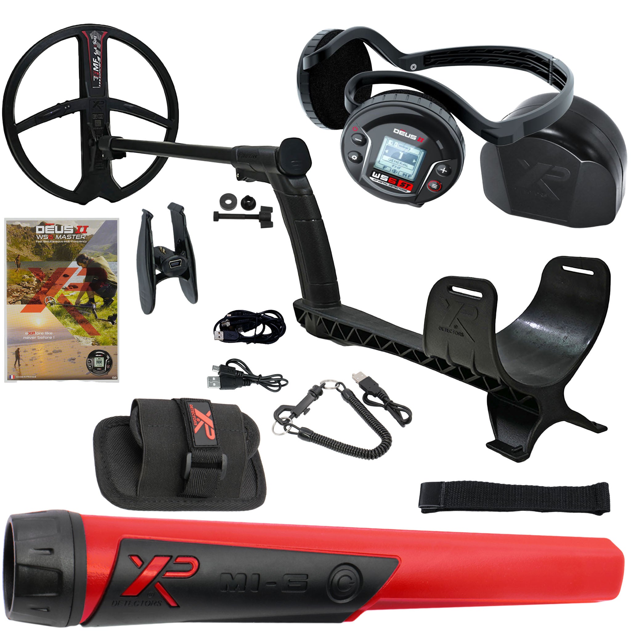XP DEUS II WS6-ST Master Fast Multi Frequency Metal Detector with 11" FMF Coil