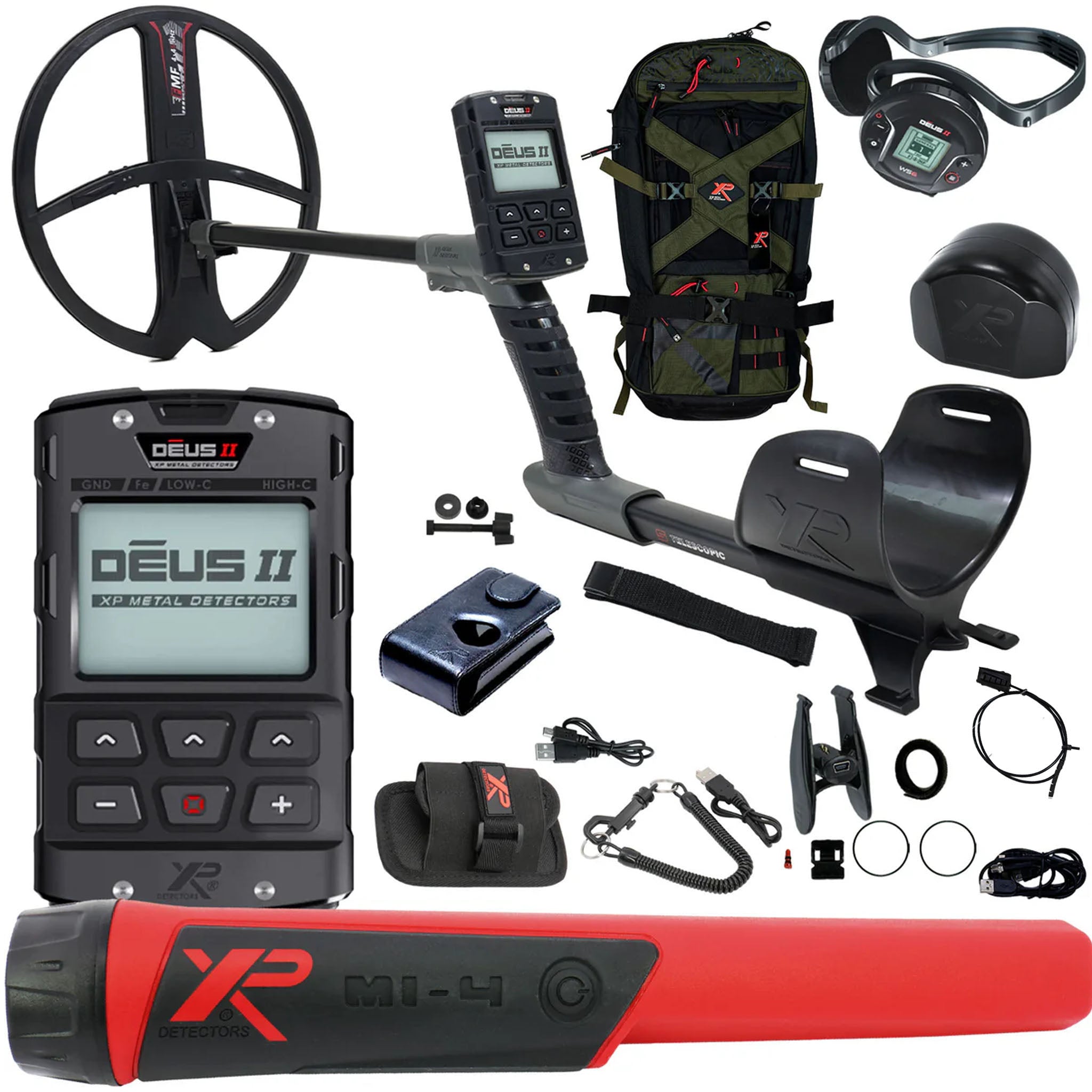 XP DEUS II Fast Multi Frequency RC Metal Detector with 13x11" FMF Search Coil