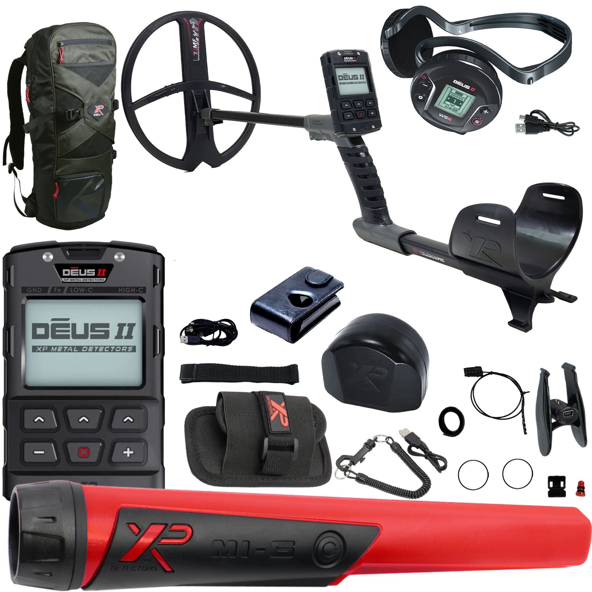 XP DEUS II Fast Multi Frequency Metal Detector with 13x11" FMF Search Coil