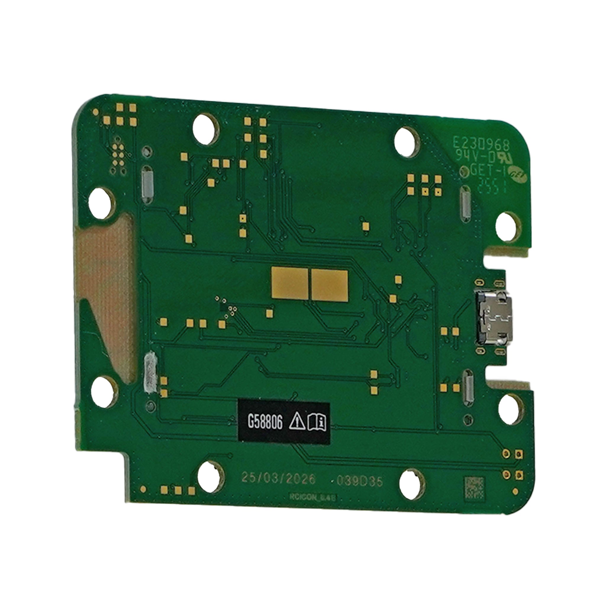 XP ICONX Remote Control PCB Replacement with LCD back side view