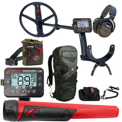 XP ICON Adventure Pack Metal Detector Kit – FMF Multi-Frequency Bundle with Headphones, Pinpointer & Backpack