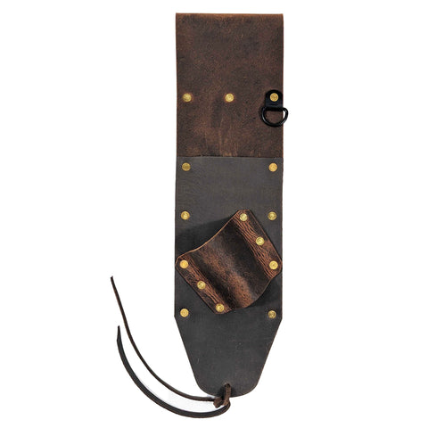 High Quality Brown Leather Sheath for PinPointer and Digging Tool- Left Sided