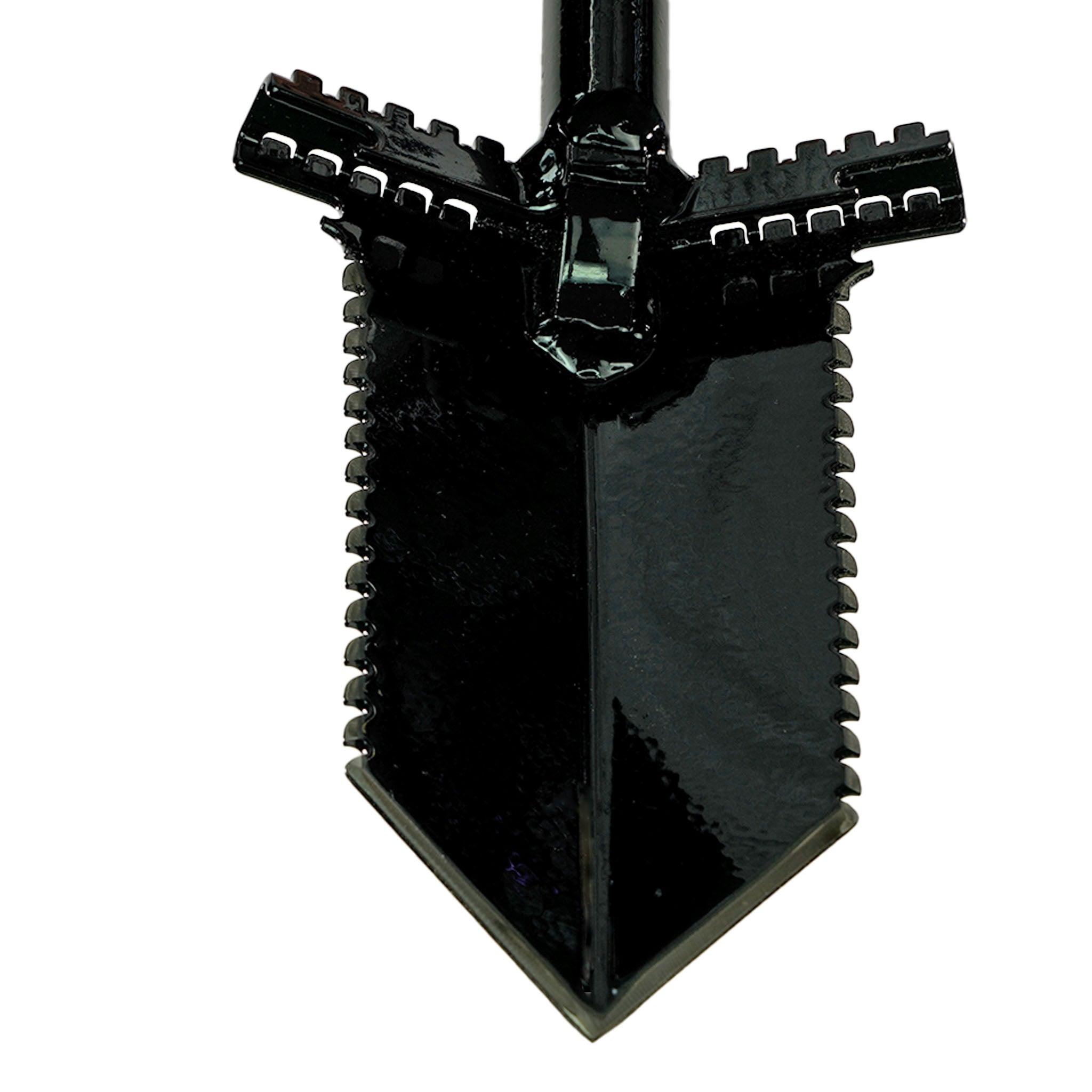 Anaconda NX-7 Tempered Steel 33" Shovel w/ Double Serrated Blade & Foot Pegs