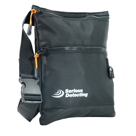 Serious Detecting Mesh Bottom Beach Finds Bag Pouch, Digging Tool, and Gloves