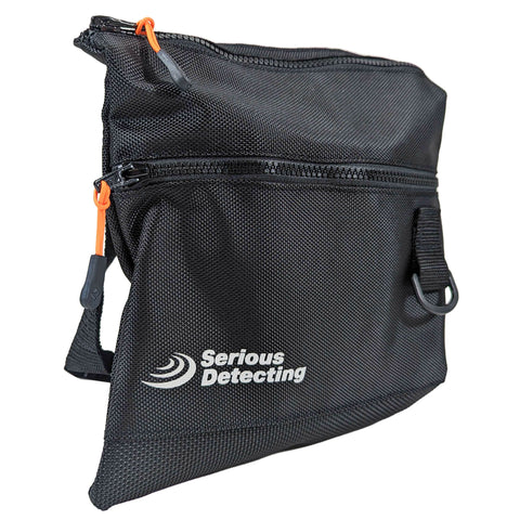 Serious Detecting Mesh Bottom Beach Finds Bag Pouch with 43″ Waist Belt for Metal Detecting