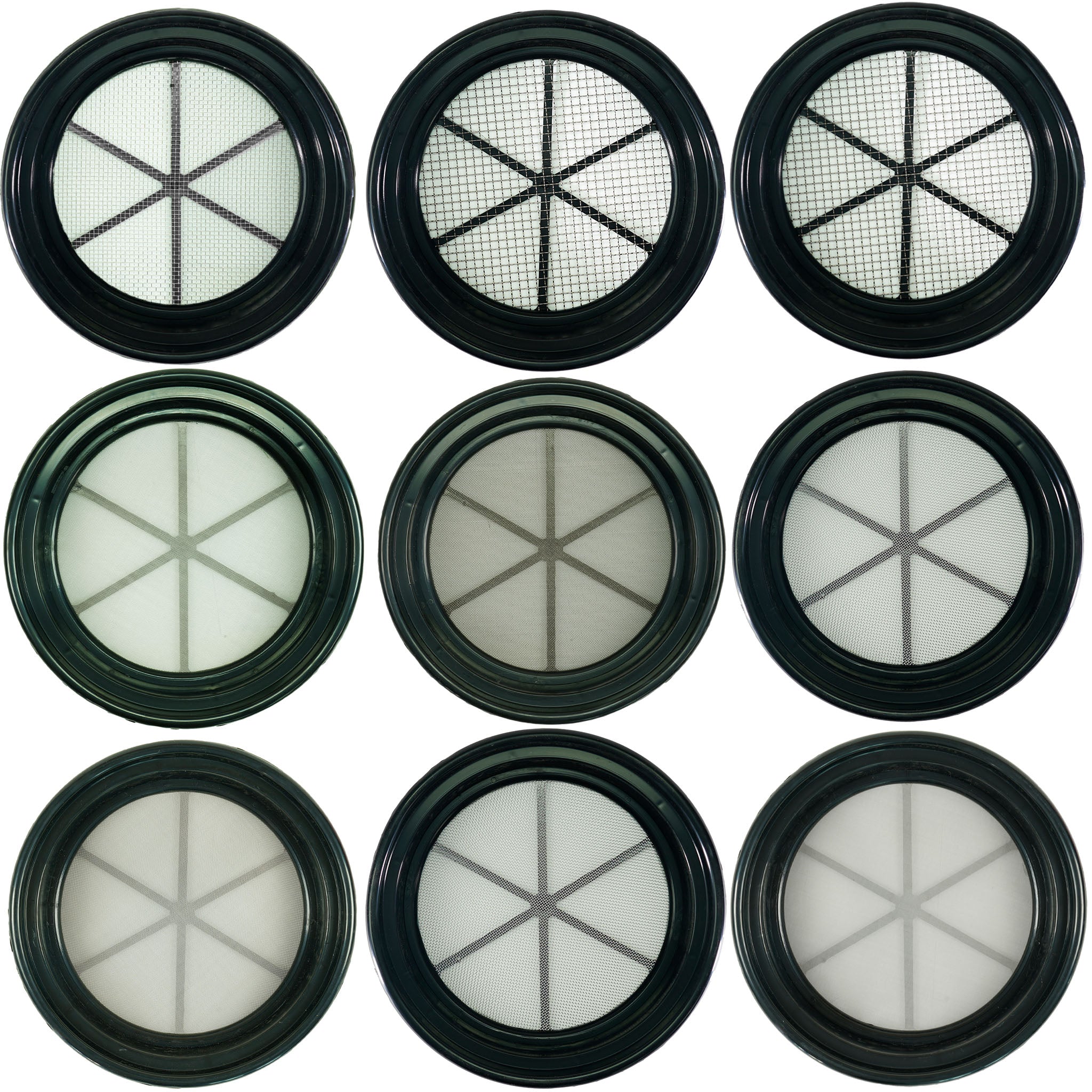 TerraX Black 13 1/4" inch Gold Sifting Classifier - Multiple Mesh Sizes Available