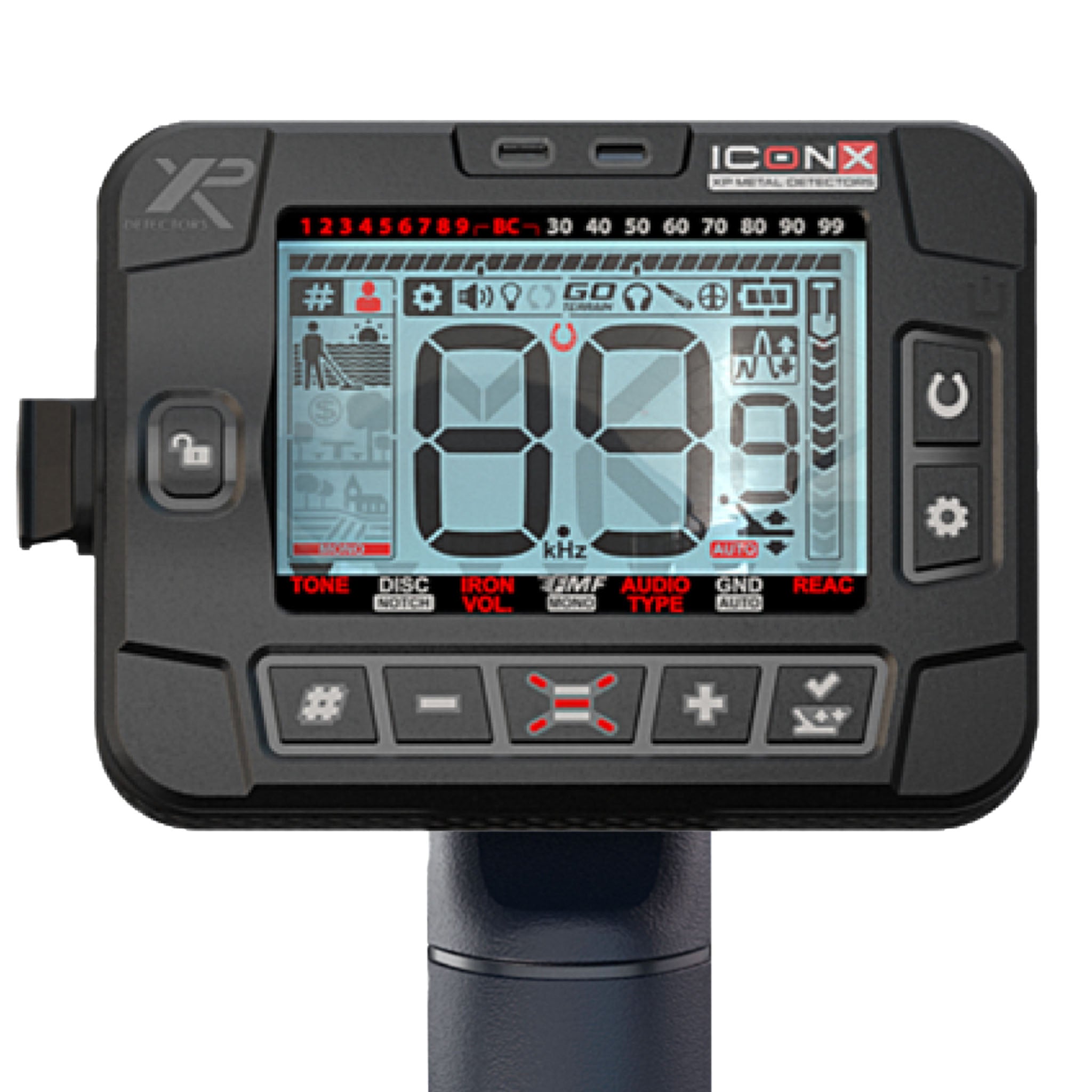 XP ICON-X Fast Multi Frequency Metal Detector with 11" FMF Search Coil