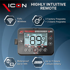 XP ICON Fast Multi Frequency Metal Detector with WSA-XL ST Headphones & 11" FMF Search Coil
