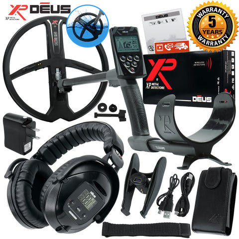 XP Deus Metal Detector w/ WS5 Wireless Headphones, Remote, 11” X35 Search Coil (Open Box)