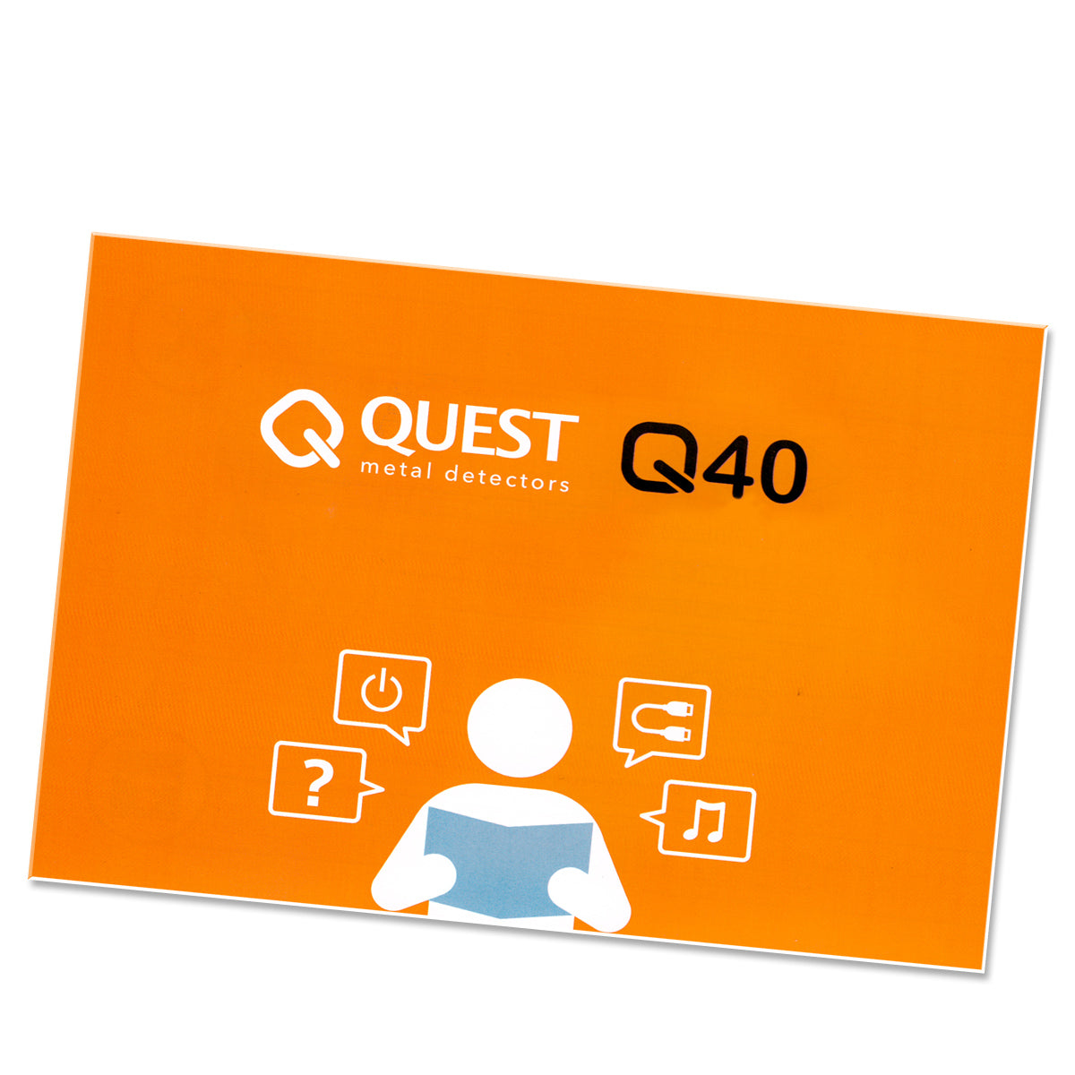 Quest Q40 Metal Detector with 11 x 9" Wide Scan TurboD Waterproof Search Coil (Open Box)