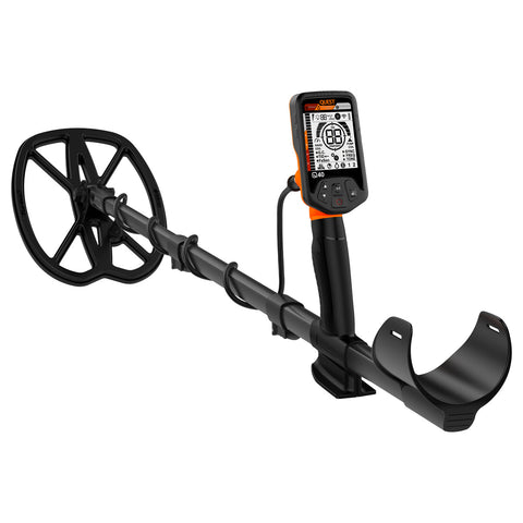Quest Q40 Metal Detector with 11 x 9" Wide Scan TurboD Waterproof Search Coil (Open Box)