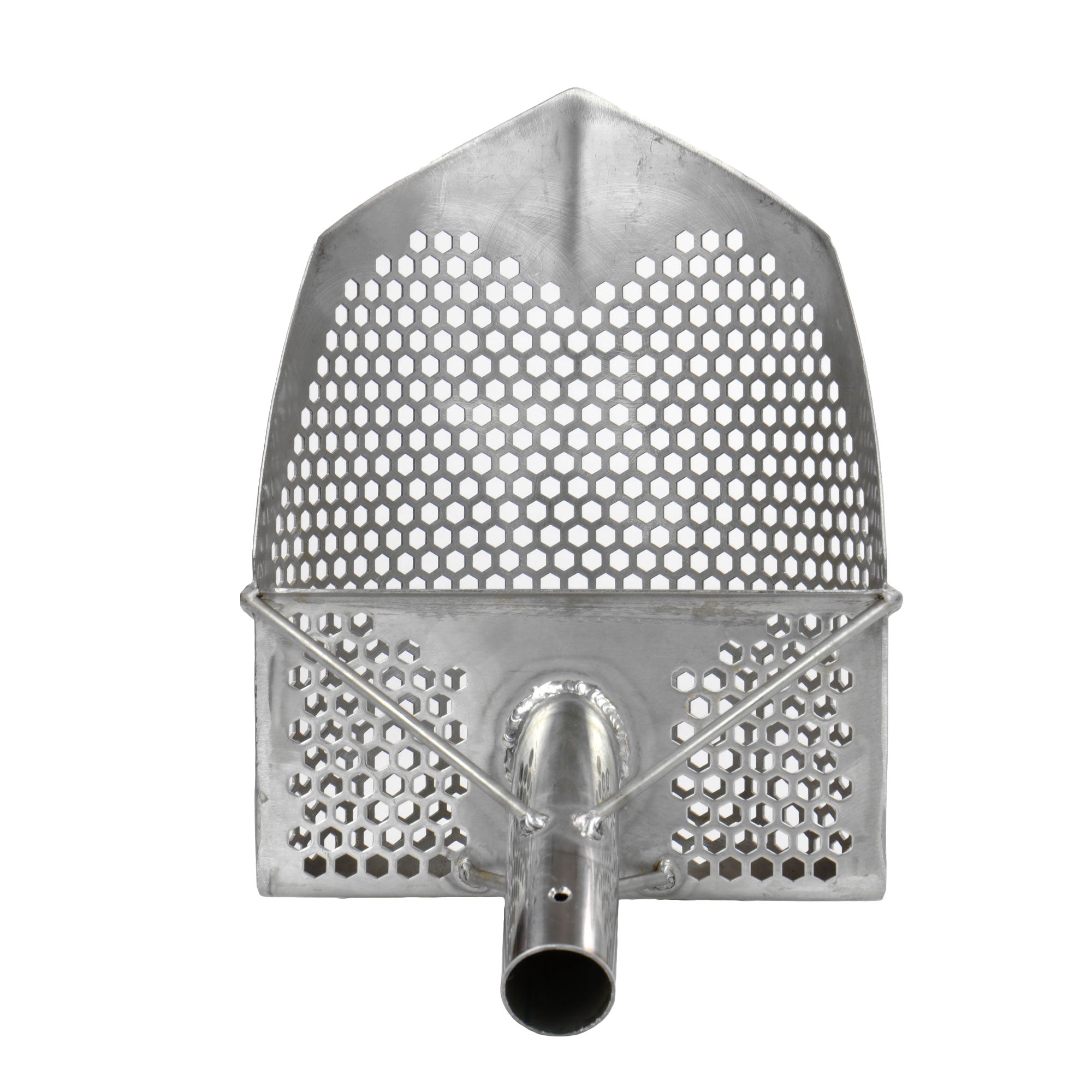 Dune Scoops Orca 11.5 x 8 Stainless Steel Sand Scoop with 7 mm Holes & Pointed Tip