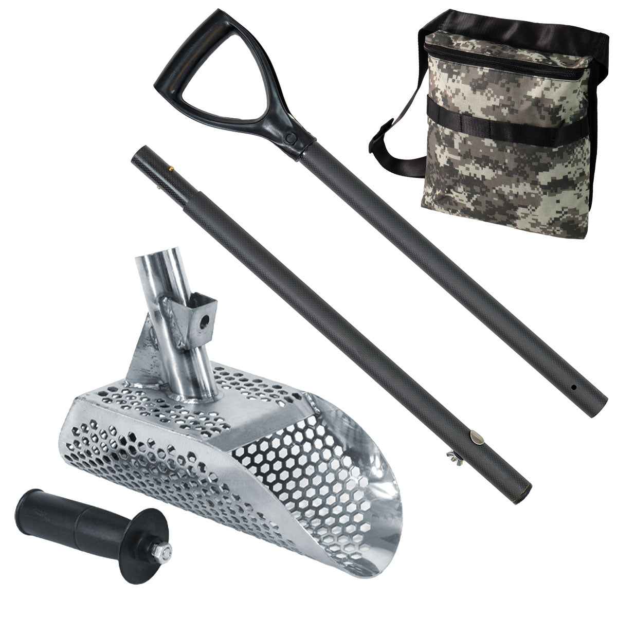 Dune Scoops Poseidon 10" x 5" Stainless Steel Metal Detector Sand Scoop Hexagon Holes