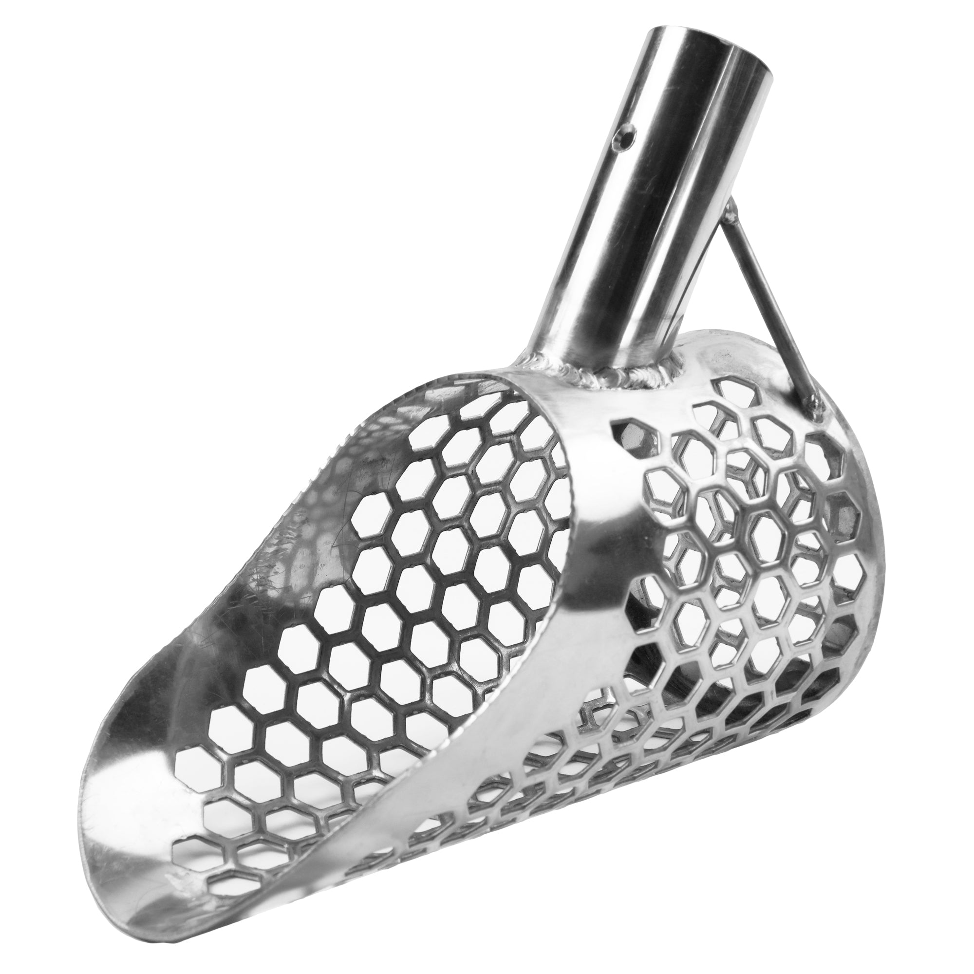Dune Scoops Stingray 6" x 3.5" Stainless Steel Metal Detector Sand Scoop & Dune Travel Telescopic Long & Light Handle