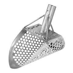 Dune Scoops Loch Ness Mini 9 x 6" Stainless Steel Metal Detector Sand Scoop w/ Dune Light & Strong Carbon Fiber Handle