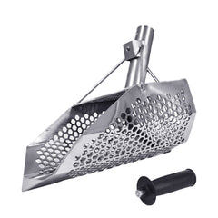Dune Scoops ProSeries Typhon Beach Sand Scoop 1.5mm 304 Stainless Steel/Combined Holes 5-7-9mm and Carbon Fiber Rod with Handle