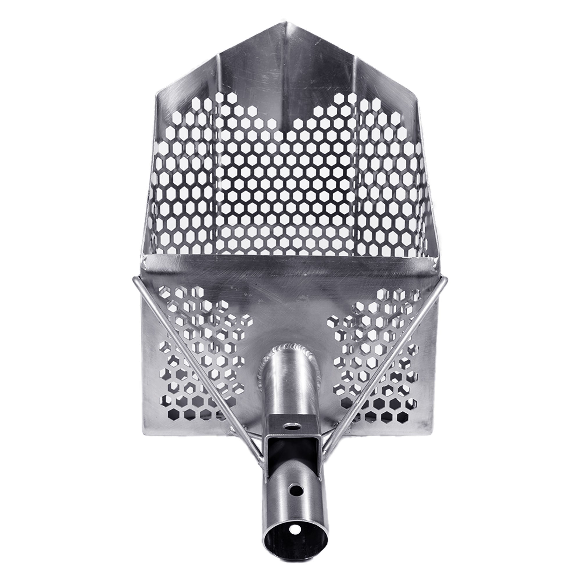 Dune Scoops ProSeries Typhon Beach Sand Scoop 1.5mm 304 Stainless Steel/Combined Holes 5-7-9mm and Carbon Fiber Rod with Handle