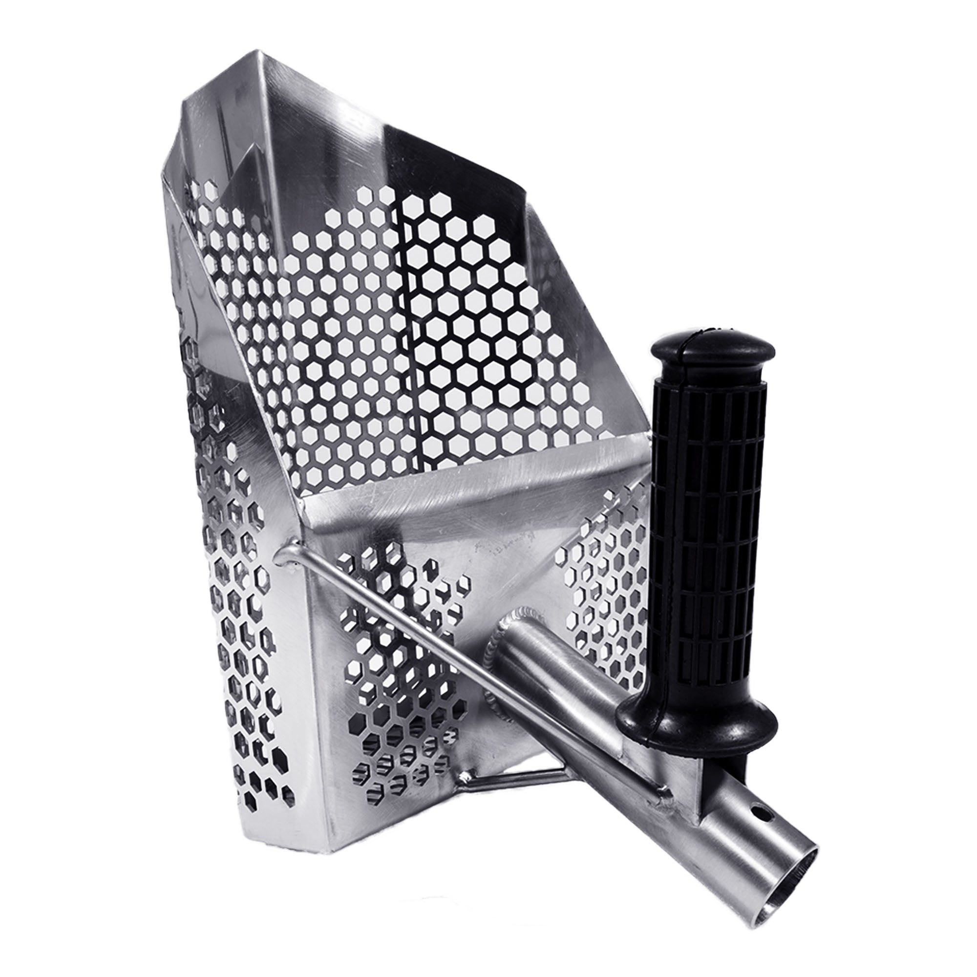 Dune Scoops ProSeries Typhon Beach Sand Scoop 1.5mm 304 Stainless Steel/Combined Holes 5-7-9mm and Carbon Fiber Rod with Handle