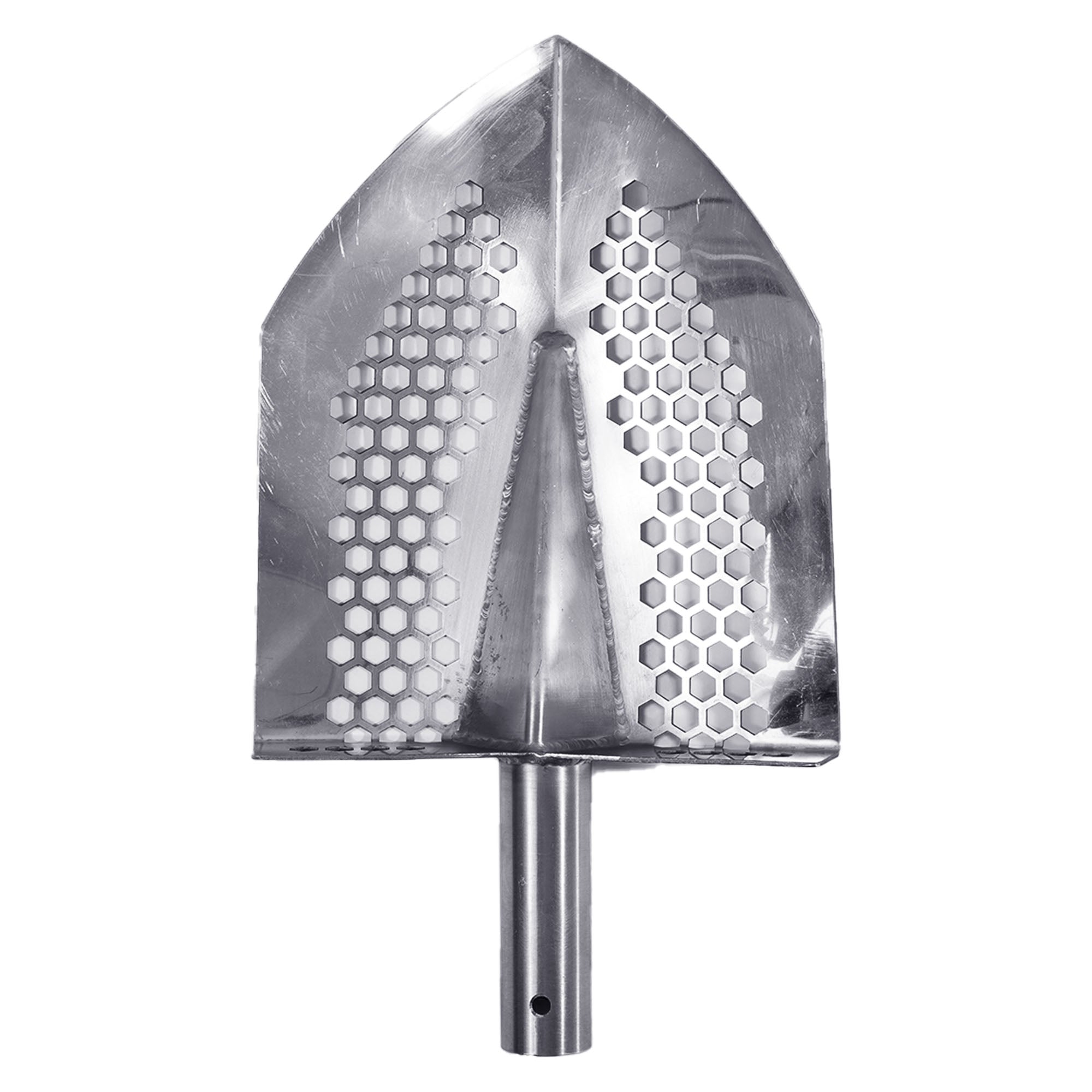 Dune Scoops Stainless Steel 2.0mm Shovel for Digging/10mm Hexahedron Holes and Carbon Fiber Rod with Handle