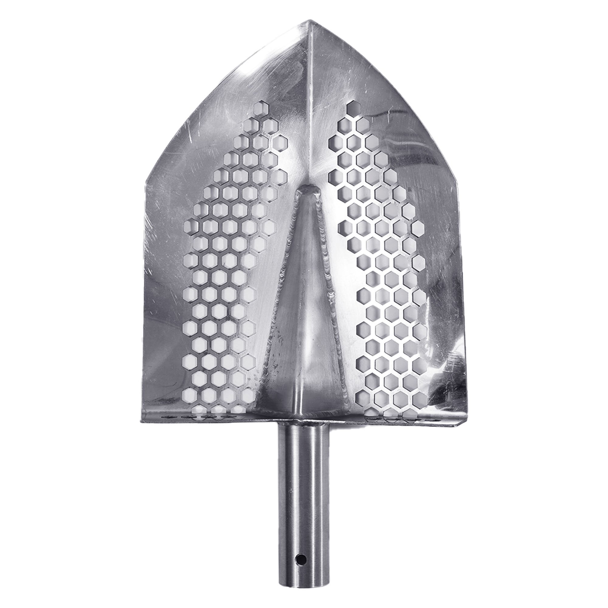 Dune Scoops Stainless Steel 2.0mm Shovel for Digging/10mm Hexahedron Holes with Collapsible Stainless Steel Handle Universal Pole