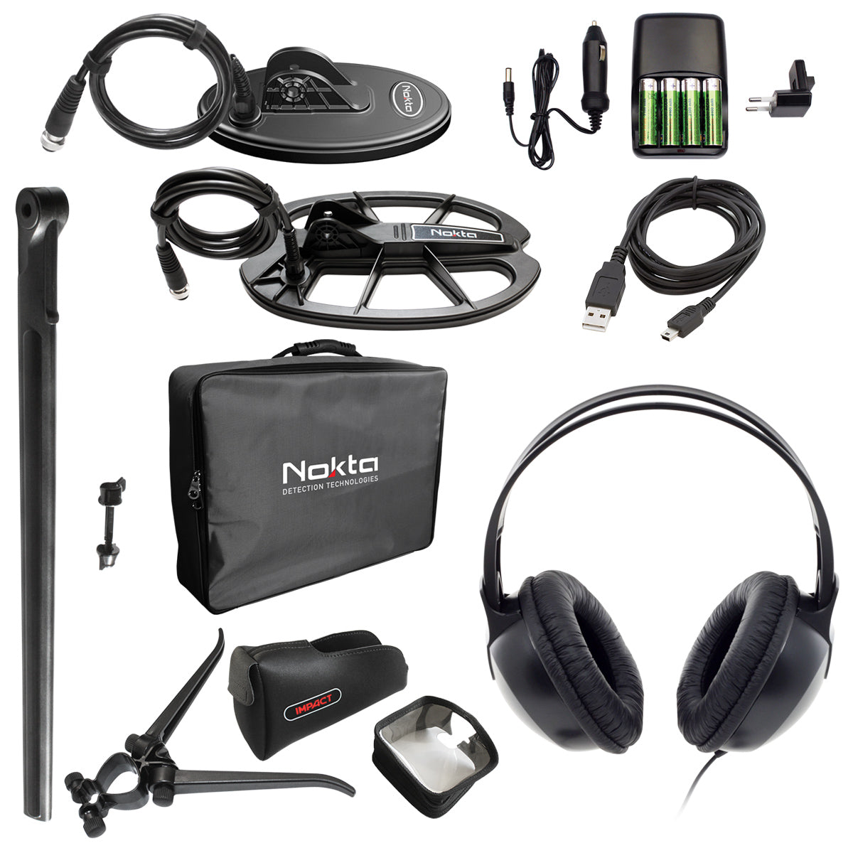 Nokta Impact Pro Pack Metal Detector with Waterproof DD 11 x 7'' Search Coil