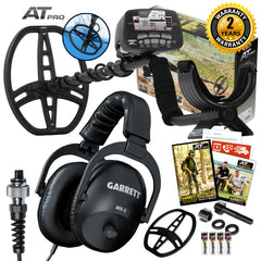 Garrett AT Pro with PROformance DD Submersible Coil & MS-2 Stereo Headphones