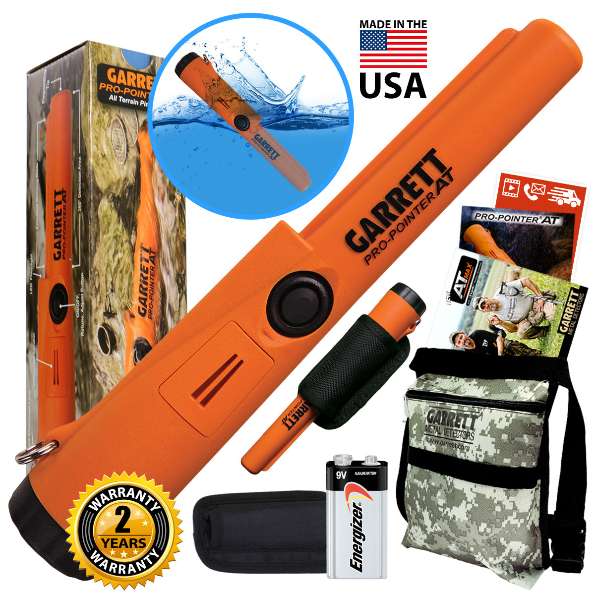 Garrett Pro Pointer AT Metal Detector Waterproof ProPointer with Camo–  Detector Experts