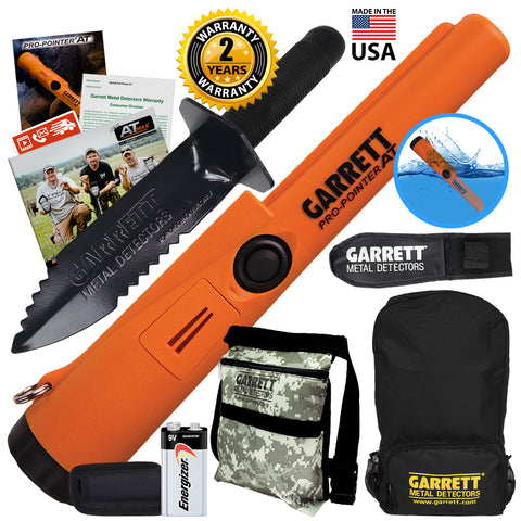 Garrett ProPointer AT Waterproof Pinpointer with Pouch, Edge Digger & Backpack
