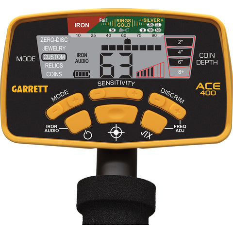 Garrett ACE 400 Metal Detector Special w/ Pinpointer, Box, and Book
