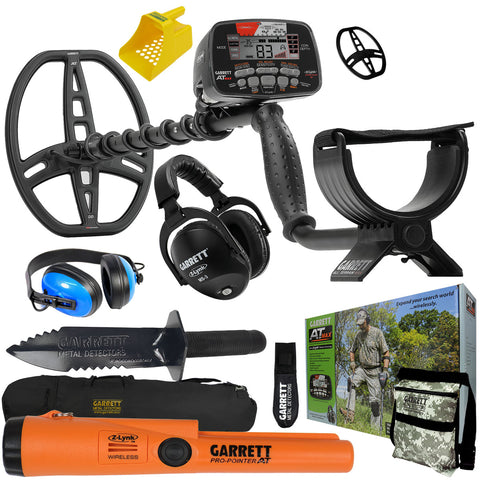 Garrett AT MAX Underwater Detector, Pro-Pointer AT Z-Lynk, and MS-3 Headphones