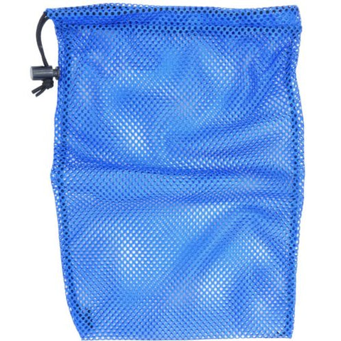 Deluxe Diver Blue Drawstring Mesh Bag Pouch for Beach Detecting &amp; Diving Finds