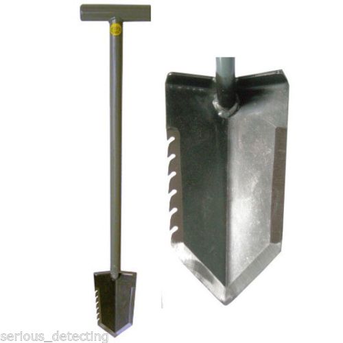 Lesche T-Handle Shovel Serrated Edge and ReadyShovel Leather and Kydex Holster