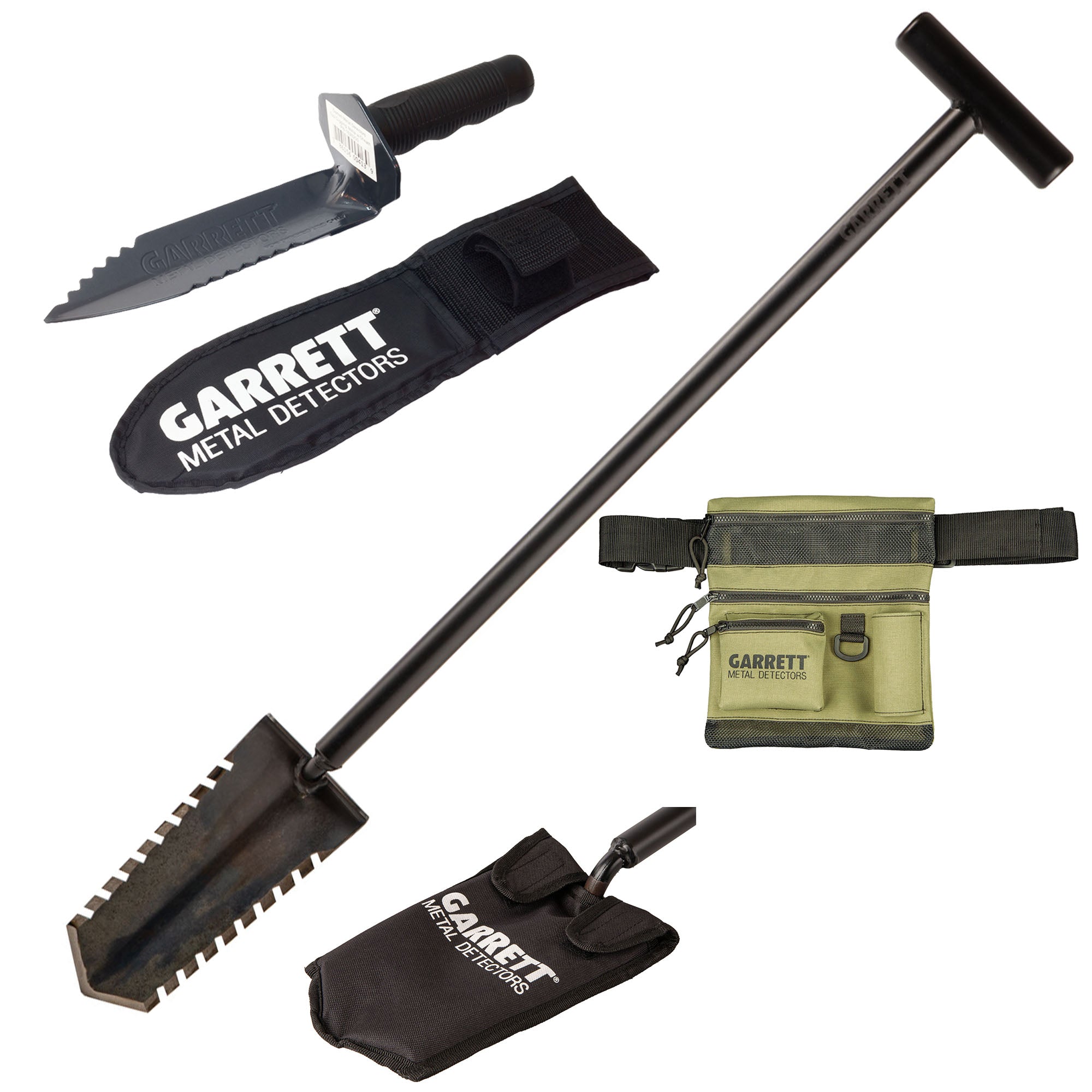 Garrett Power Razor Garrett All Terrain Dig Pouch, Edge Digger Spade and Razor Relic Shove ...