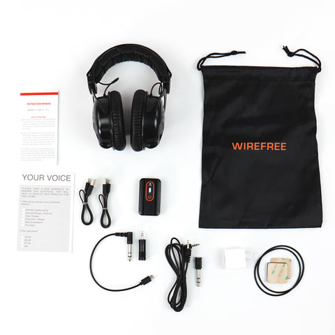 Quest Wirefree Pro Lightweight Wireless Over Ear Headphones 2.4 GHz &amp; Bluetooth