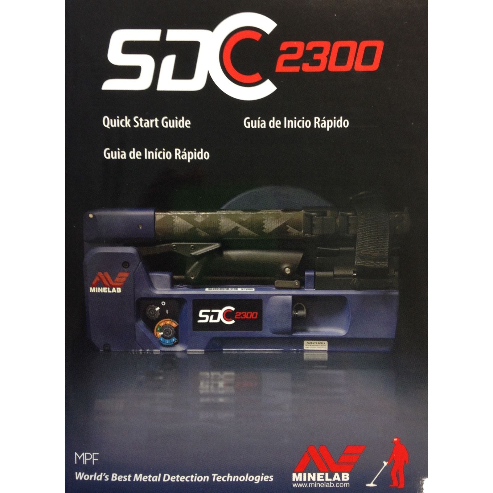 Minelab SDC 2300 Gold Metal Detector w/ Pro Find 35, Carry Bag, Finds Pouch
