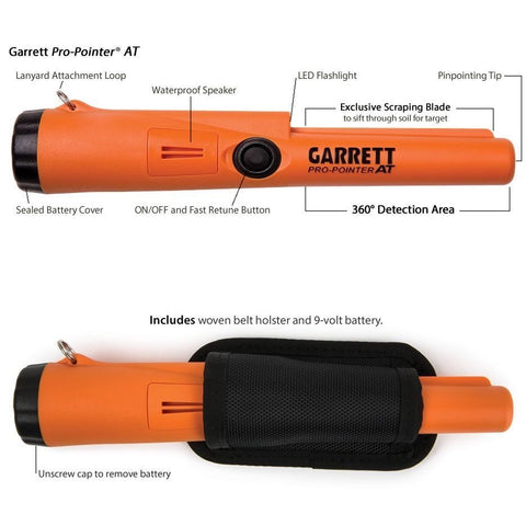 Garrett Pro Pointer AT Pinpointer w/ Garrett Backpack, Edge Digger & Sand Scoop