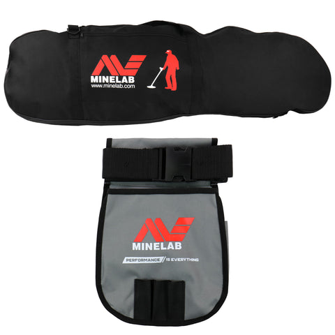 Minelab Black Padded Carry Bag for Metal Detectors and Finds Pouch for Tools