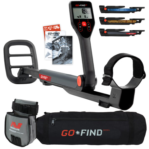 Minelab GO FIND 22 Metal Detector with Black Transport Carry Bag and Finds Pouch