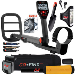 Minelab GO FIND 66 Metal Detector with Finds Pouch and PRO FIND 15, Black Carry Bag,