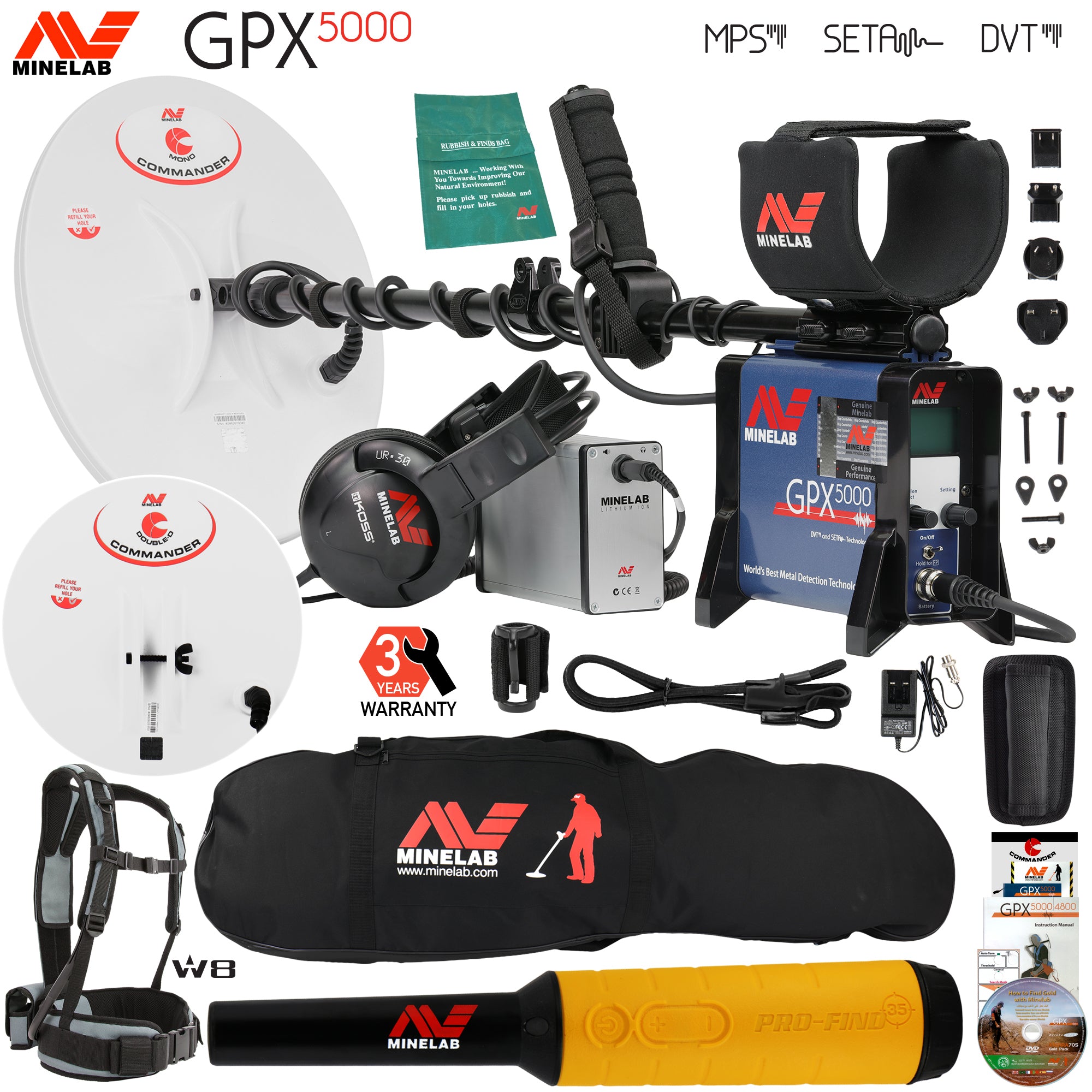 MINELAB GPX 5000 Metal Detector Special with PRO-Sonic Wireless Audio System 